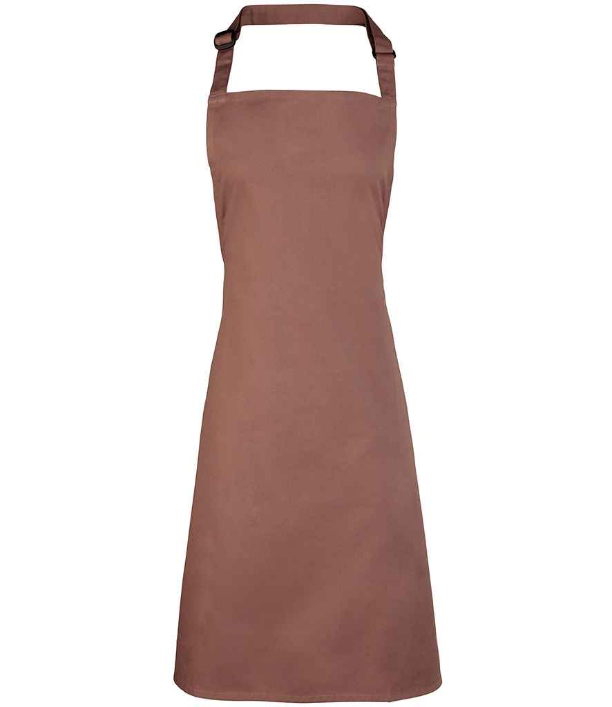 Premier PR150 Mocha Front - Apron Ready to be Embroidered and Printed by Custard Workwear - Cheap Personalised and Customised Workwear in Nottinghamshire, Derbyshire and Leicestershire