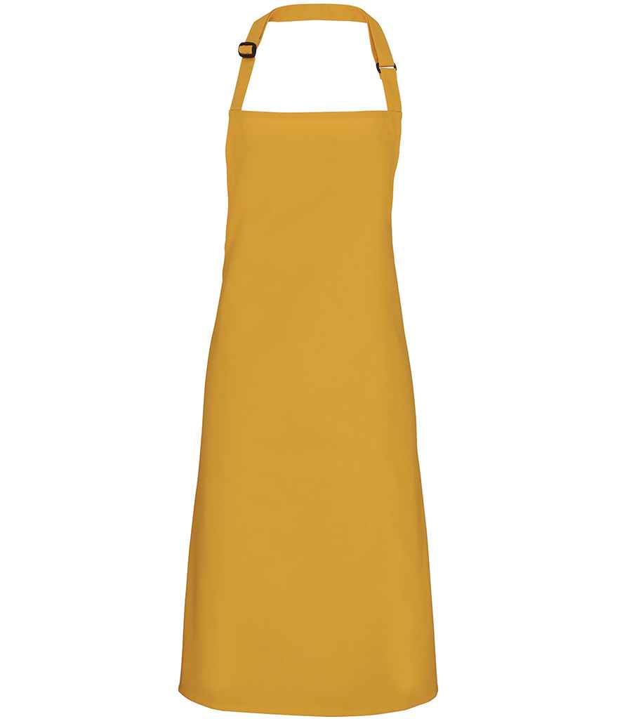 Premier PR150 Mustard Front - Apron Ready to be Embroidered and Printed by Custard Workwear - Cheap Personalised and Customised Workwear in Nottinghamshire, Derbyshire and Leicestershire