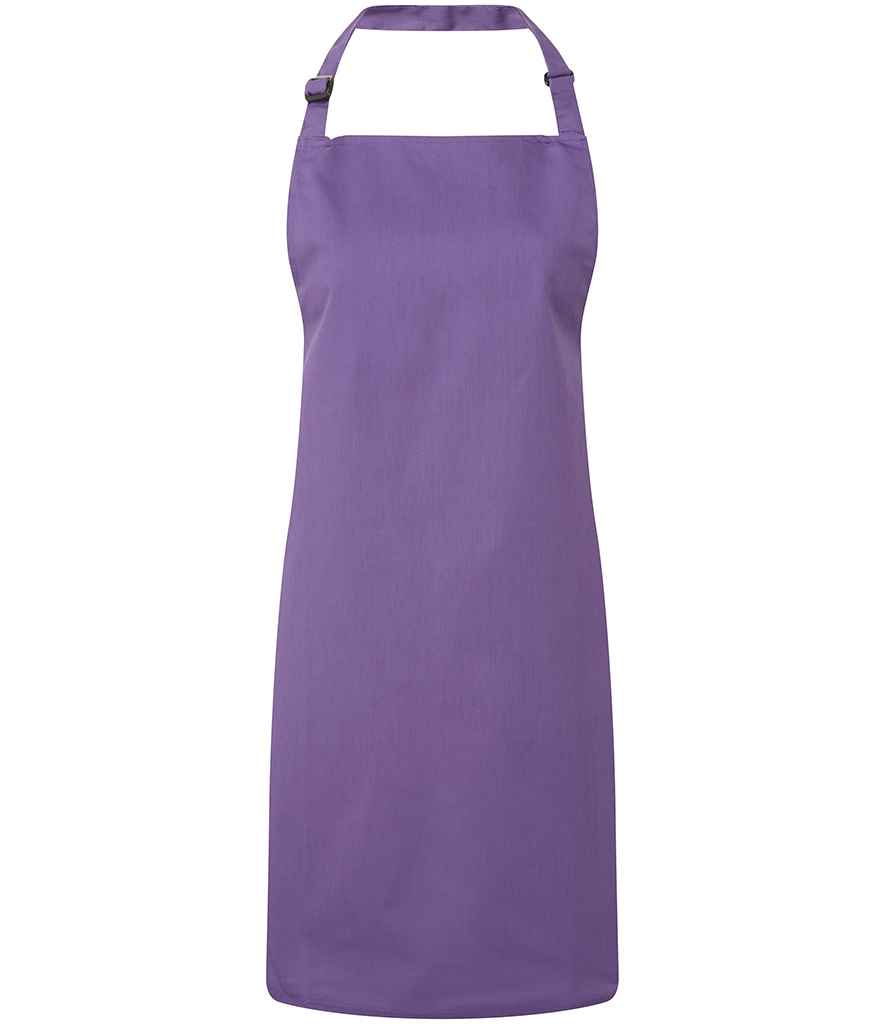 Premier PR150 Purple Front - Apron Ready to be Embroidered and Printed by Custard Workwear - Cheap Personalised and Customised Workwear in Nottinghamshire, Derbyshire and Leicestershire
