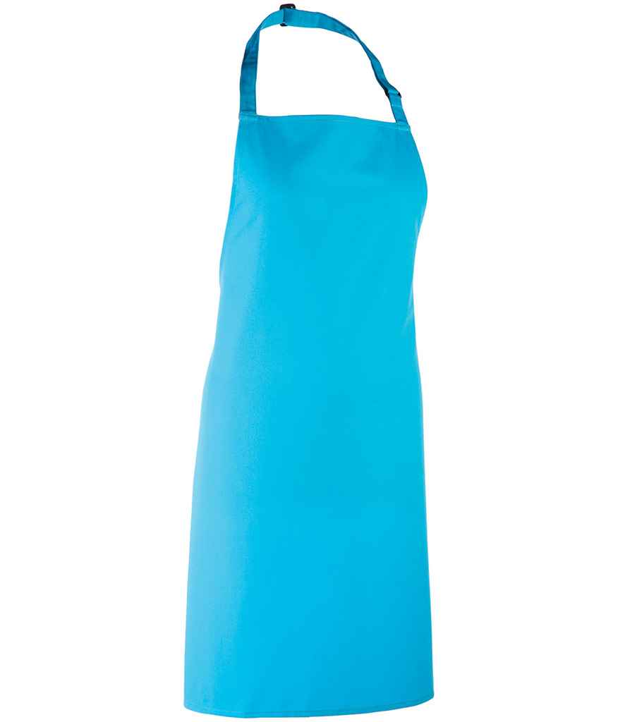 Premier PR150 Turquoise Blue Front - Apron Ready to be Embroidered and Printed by Custard Workwear - Cheap Personalised and Customised Workwear in Nottinghamshire, Derbyshire and Leicestershire