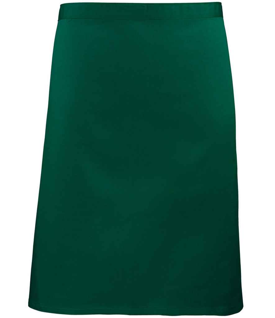 Premier PR151 Bottle Green Front - Apron Ready to be Embroidered and Printed by Custard Workwear - Cheap Personalised and Customised Workwear in Nottinghamshire, Derbyshire and Leicestershire