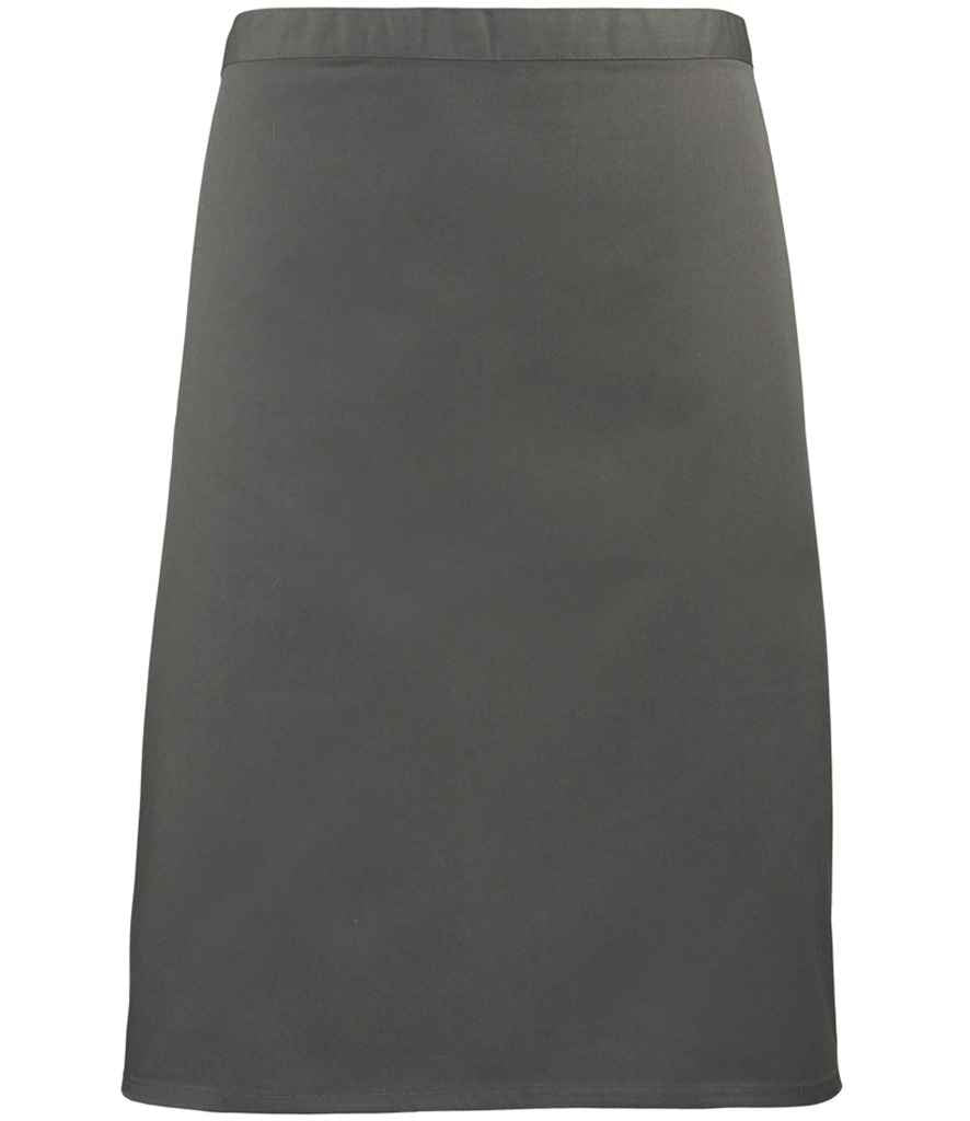 Premier PR151 Dark Grey Front - Apron Ready to be Embroidered and Printed by Custard Workwear - Cheap Personalised and Customised Workwear in Nottinghamshire, Derbyshire and Leicestershire