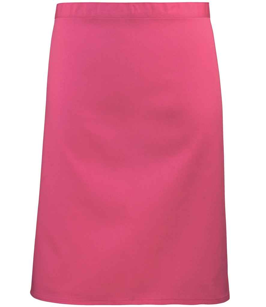 Premier PR151 Hot Pink Front - Apron Ready to be Embroidered and Printed by Custard Workwear - Cheap Personalised and Customised Workwear in Nottinghamshire, Derbyshire and Leicestershire