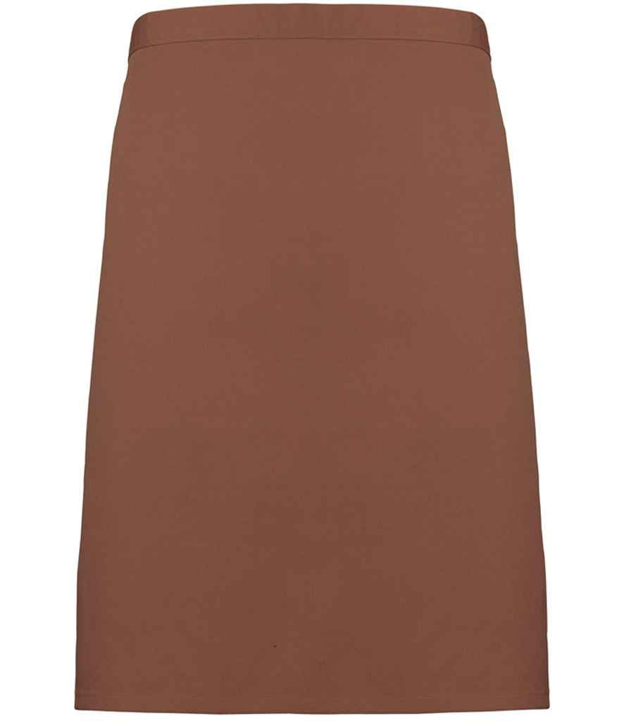 Premier PR151 Mocha Front - Apron Ready to be Embroidered and Printed by Custard Workwear - Cheap Personalised and Customised Workwear in Nottinghamshire, Derbyshire and Leicestershire