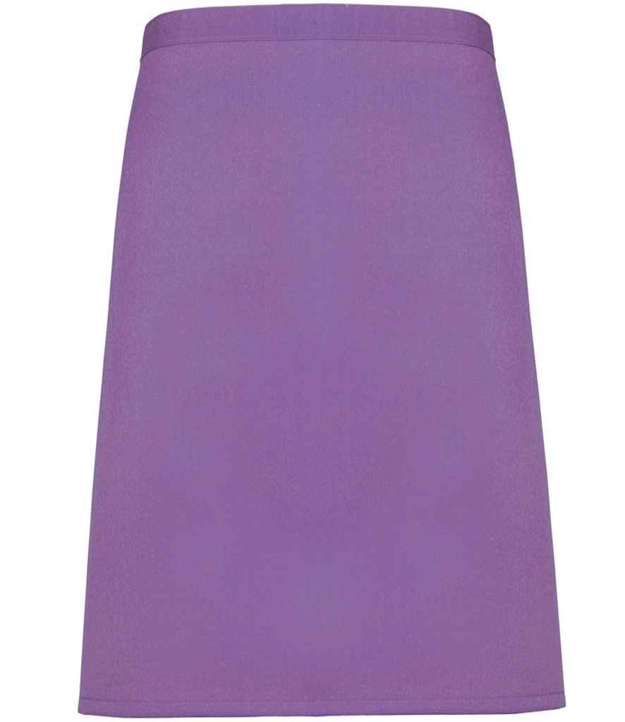 Premier PR151 Rich Violet Front - Apron Ready to be Embroidered and Printed by Custard Workwear - Cheap Personalised and Customised Workwear in Nottinghamshire, Derbyshire and Leicestershire