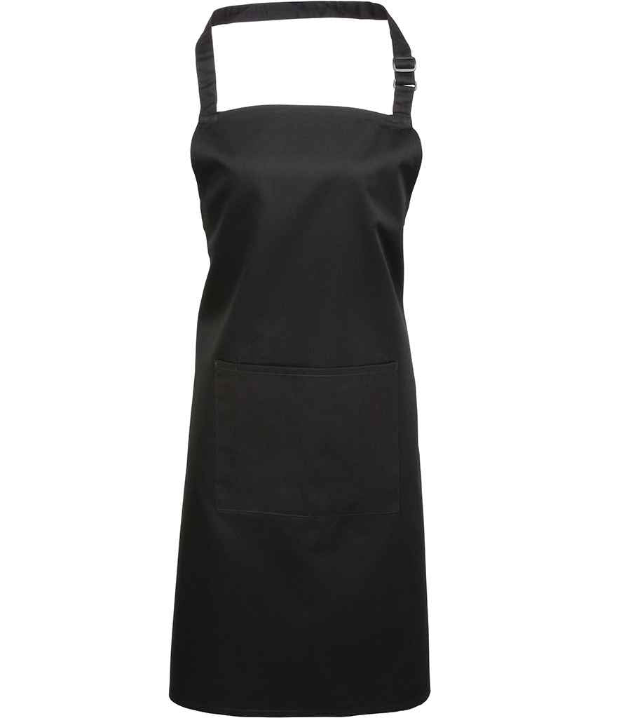 Premier PR154 Black Front - Apron Ready to be Embroidered and Printed by Custard Workwear - Cheap Personalised and Customised Workwear in Nottinghamshire, Derbyshire and Leicestershire