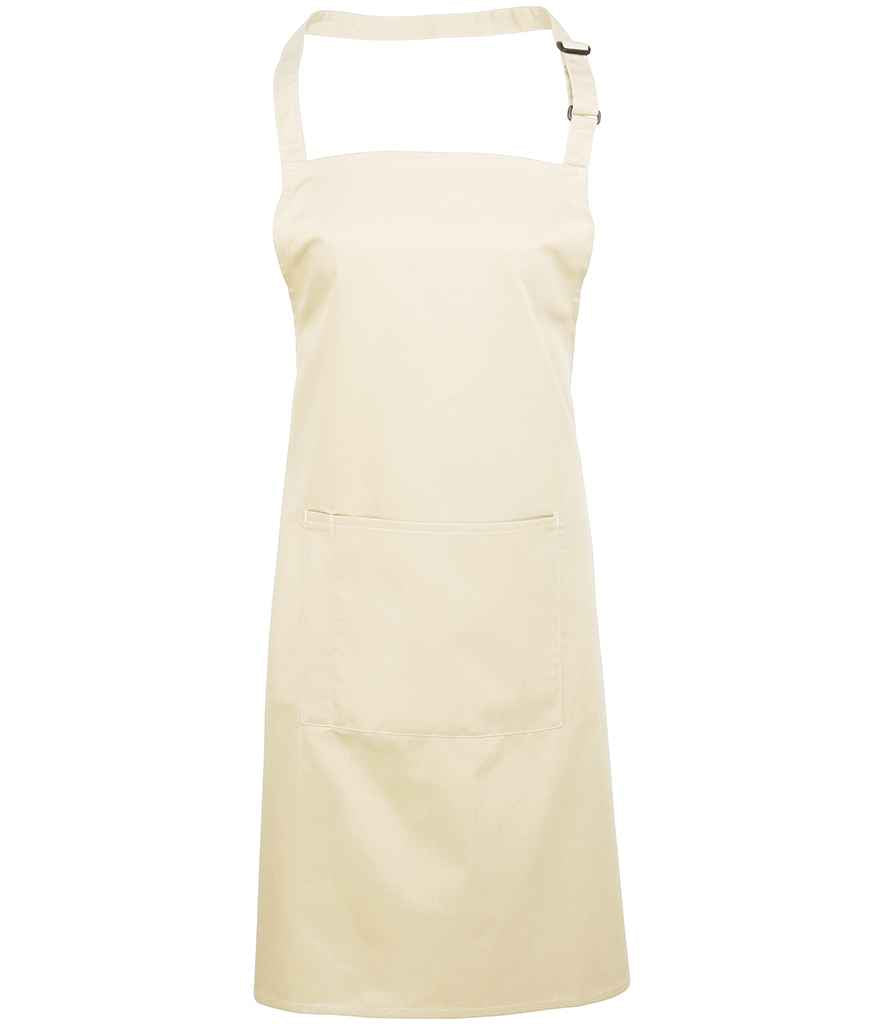 Premier PR154 Natural Front - Apron Ready to be Embroidered and Printed by Custard Workwear - Cheap Personalised and Customised Workwear in Nottinghamshire, Derbyshire and Leicestershire