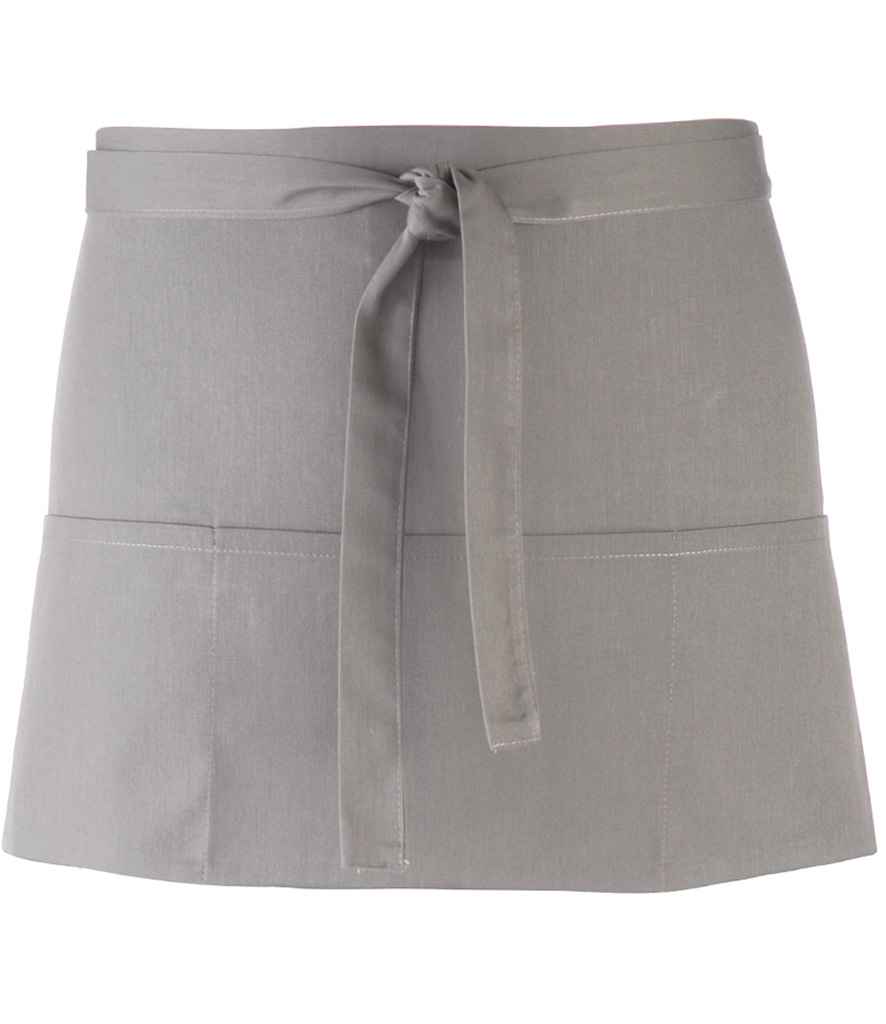 Premier PR155 Silver Front - Apron Ready to be Embroidered and Printed by Custard Workwear - Cheap Personalised and Customised Workwear in Nottinghamshire, Derbyshire and Leicestershire