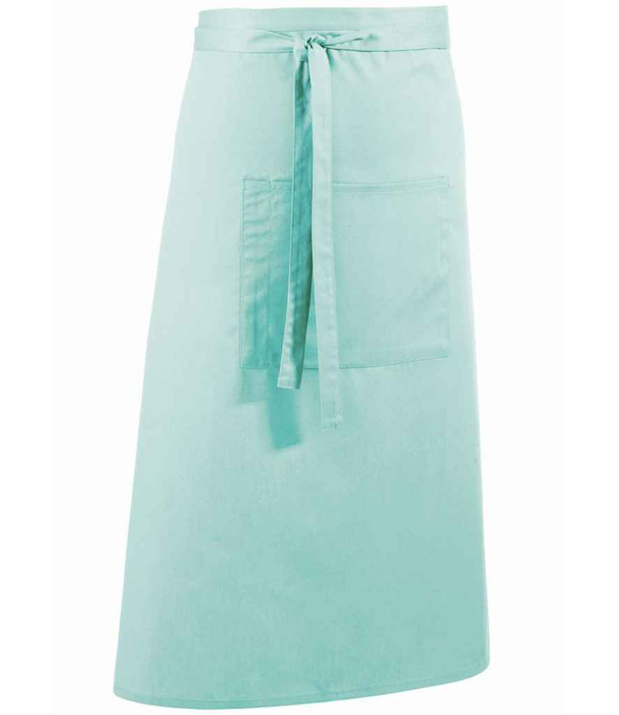 Premier PR158 Aqua Front - Apron Ready to be Embroidered and Printed by Custard Workwear - Cheap Personalised and Customised Workwear in Nottinghamshire, Derbyshire and Leicestershire
