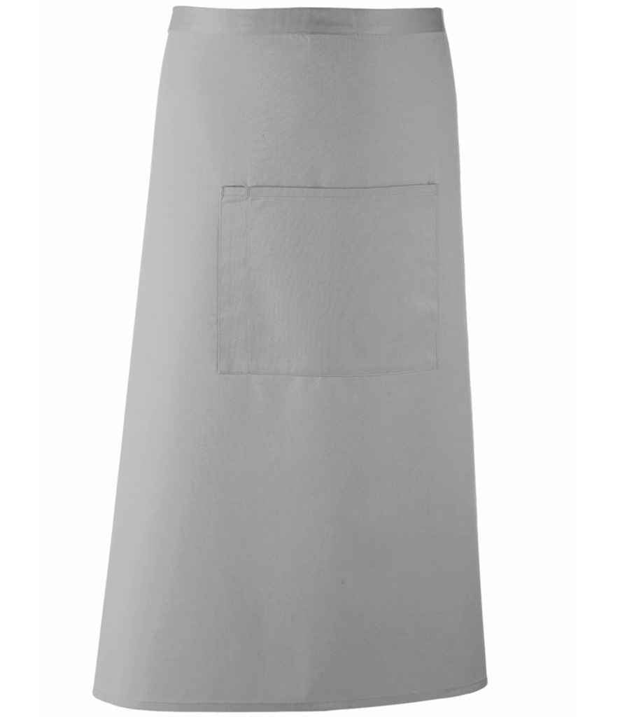 Premier PR158 Silver Front - Apron Ready to be Embroidered and Printed by Custard Workwear - Cheap Personalised and Customised Workwear in Nottinghamshire, Derbyshire and Leicestershire