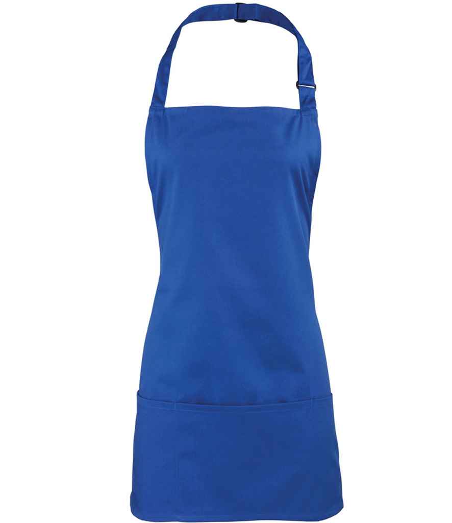Premier PR159 Royal Blue Front - Apron Ready to be Embroidered and Printed by Custard Workwear - Cheap Personalised and Customised Workwear in Nottinghamshire, Derbyshire and Leicestershire