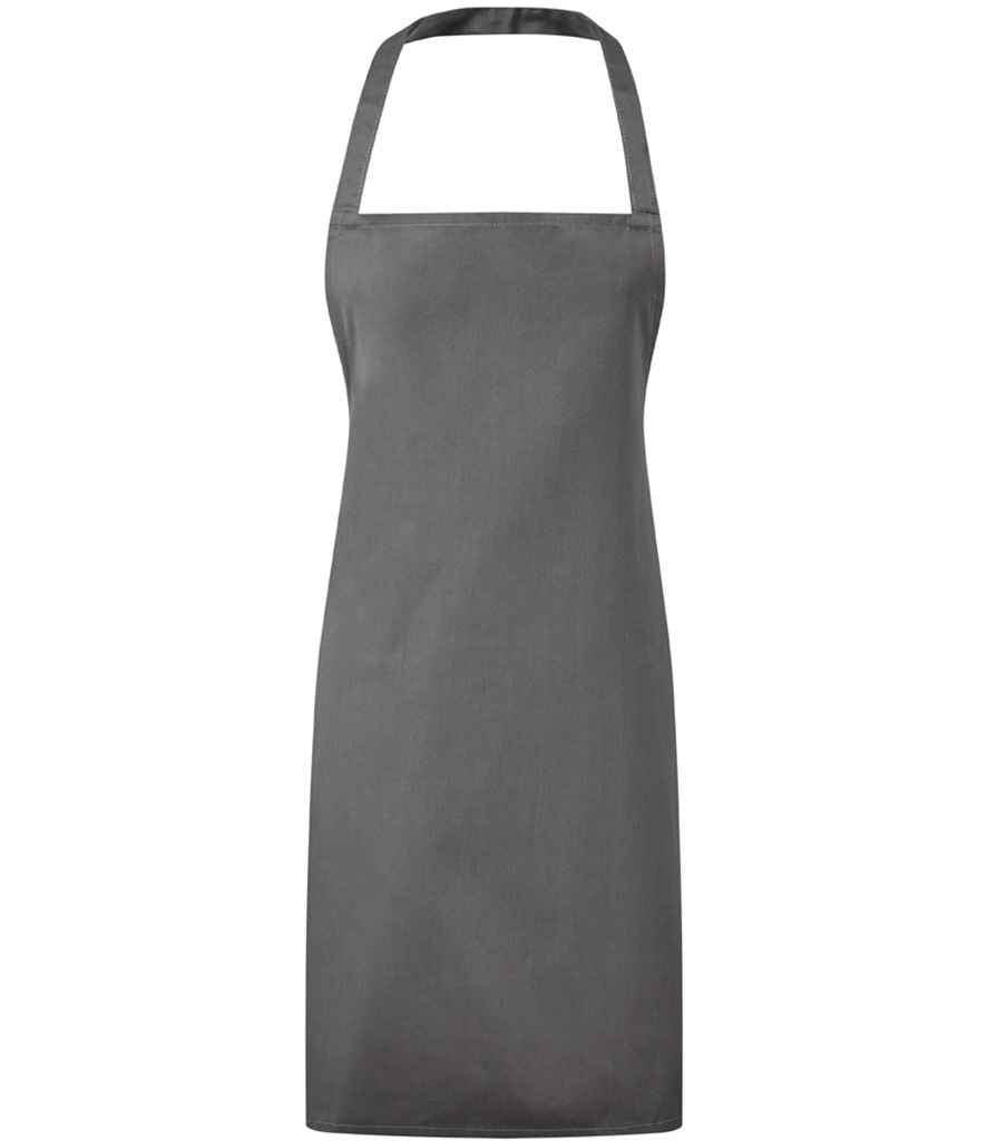 Premier PR165 Dark Grey Front - Apron Ready to be Embroidered and Printed by Custard Workwear - Cheap Personalised and Customised Workwear in Nottinghamshire, Derbyshire and Leicestershire