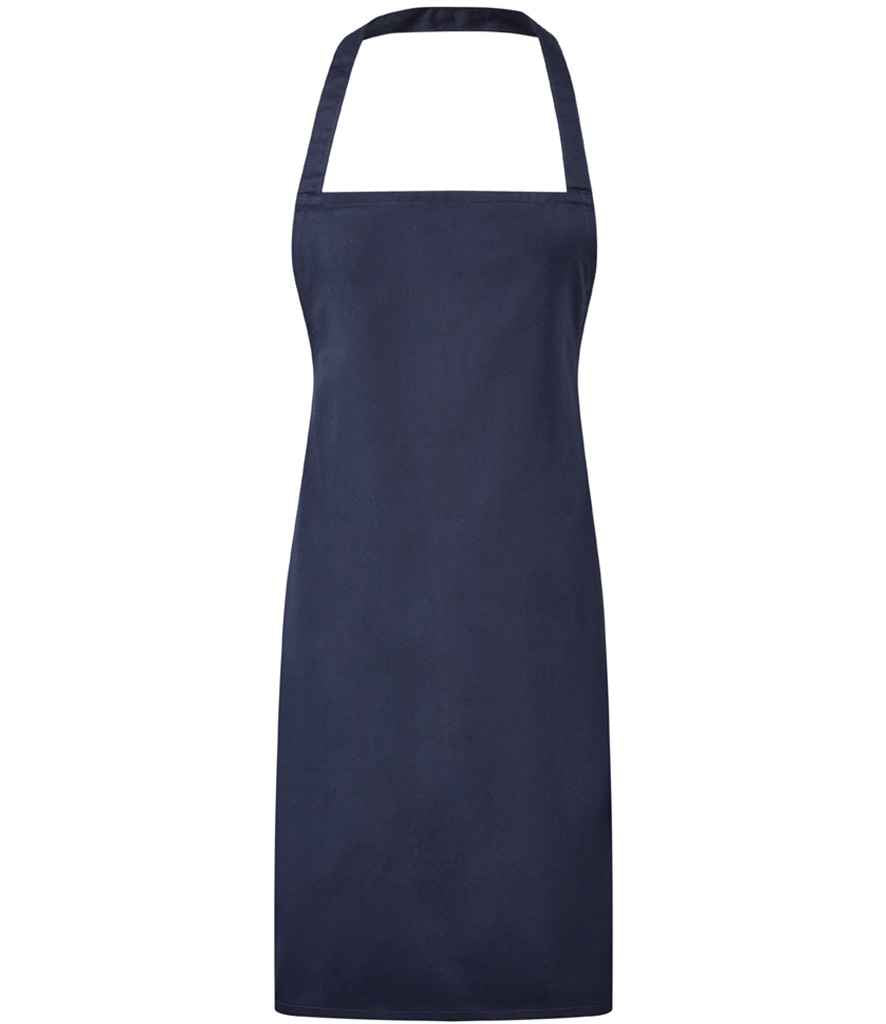 Premier PR165 Navy Front - Apron Ready to be Embroidered and Printed by Custard Workwear - Cheap Personalised and Customised Workwear in Nottinghamshire, Derbyshire and Leicestershire