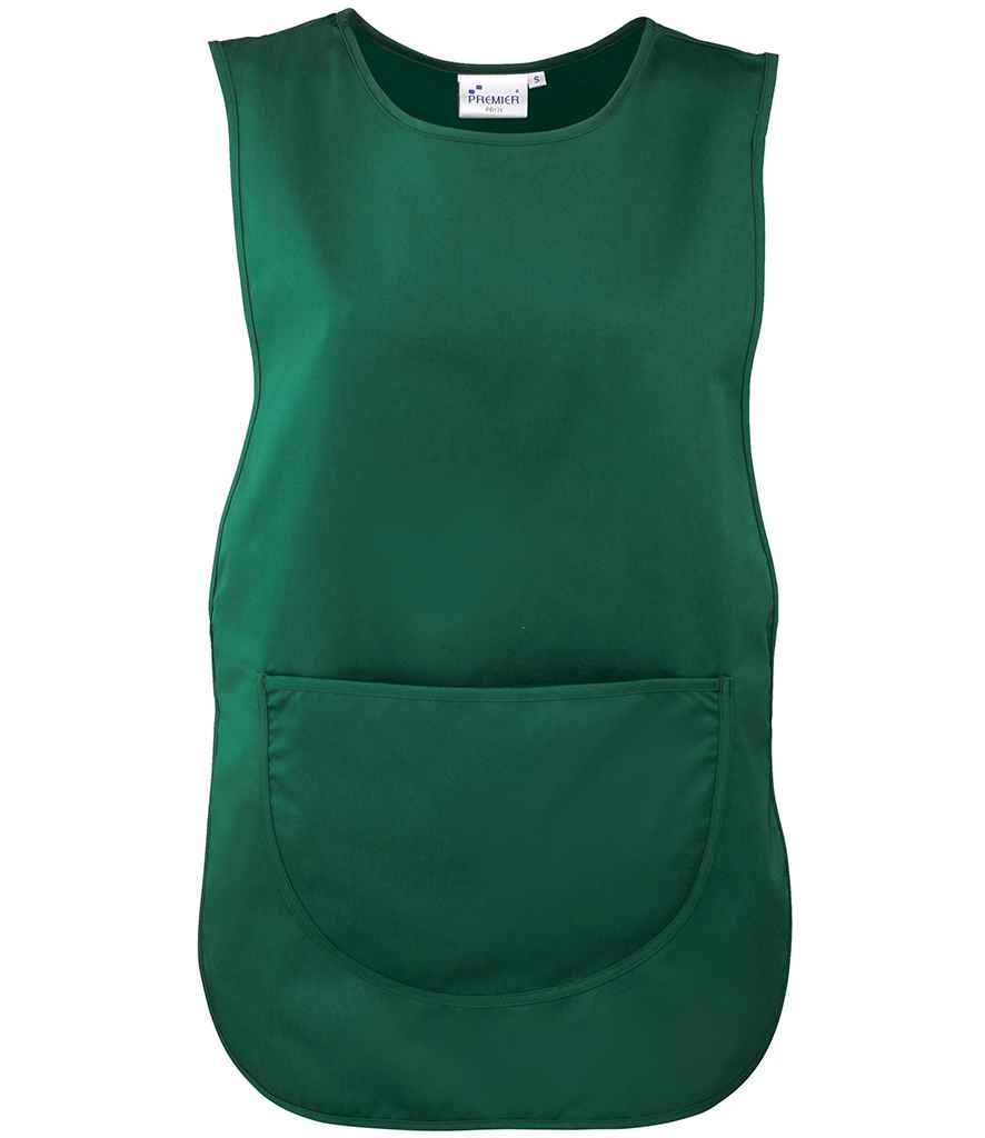 Premier PR171 Bottle Green Front - Tabard Ready to be Embroidered and Printed by Custard Workwear - Cheap Personalised and Customised Workwear in Nottinghamshire, Derbyshire and Leicestershire