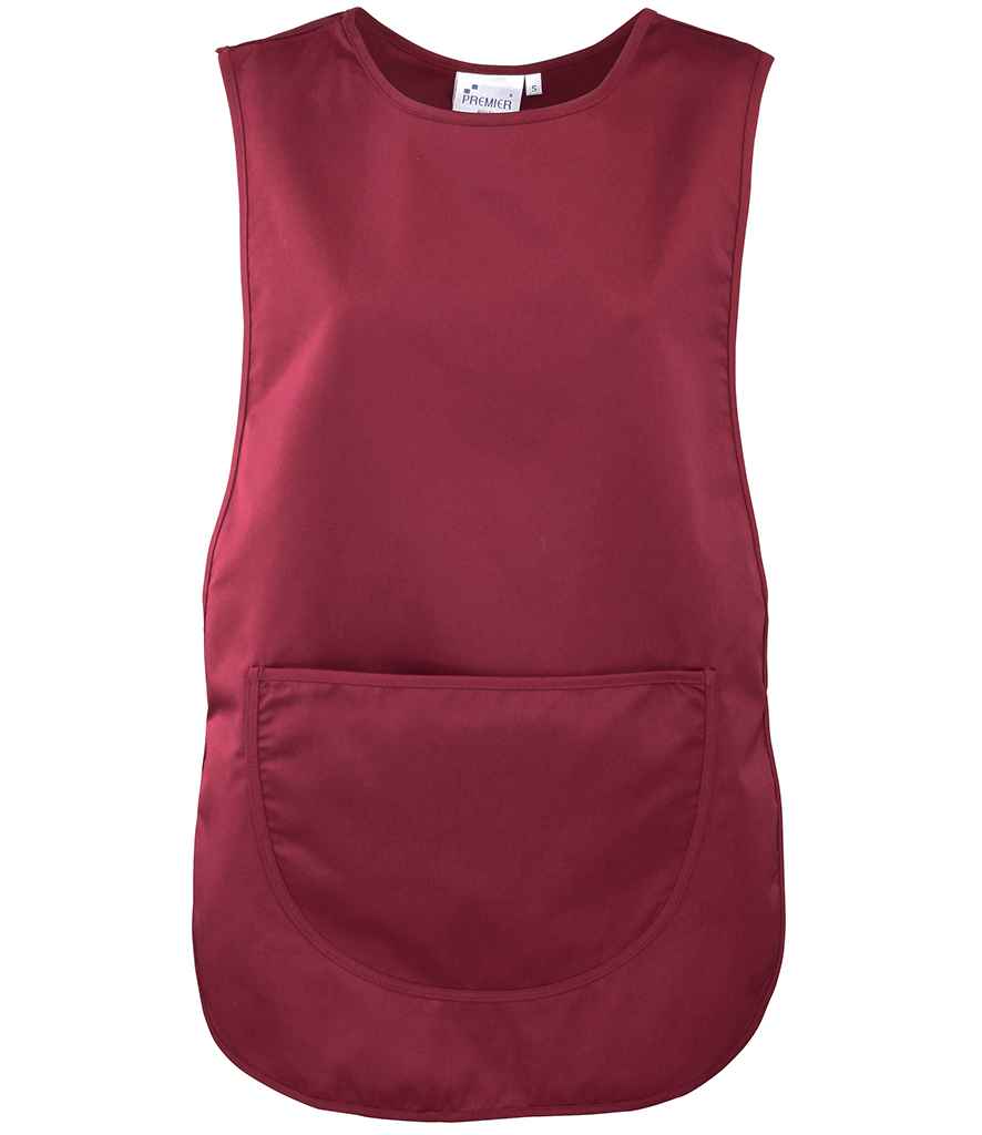 Premier PR171 Burgundy Front - Tabard Ready to be Embroidered and Printed by Custard Workwear - Cheap Personalised and Customised Workwear in Nottinghamshire, Derbyshire and Leicestershire