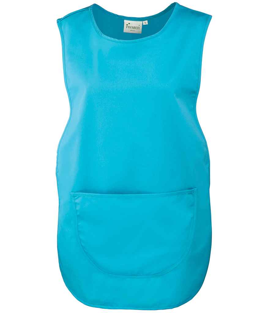 Premier PR171 Turquoise Blue Front - Tabard Ready to be Embroidered and Printed by Custard Workwear - Cheap Personalised and Customised Workwear in Nottinghamshire, Derbyshire and Leicestershire