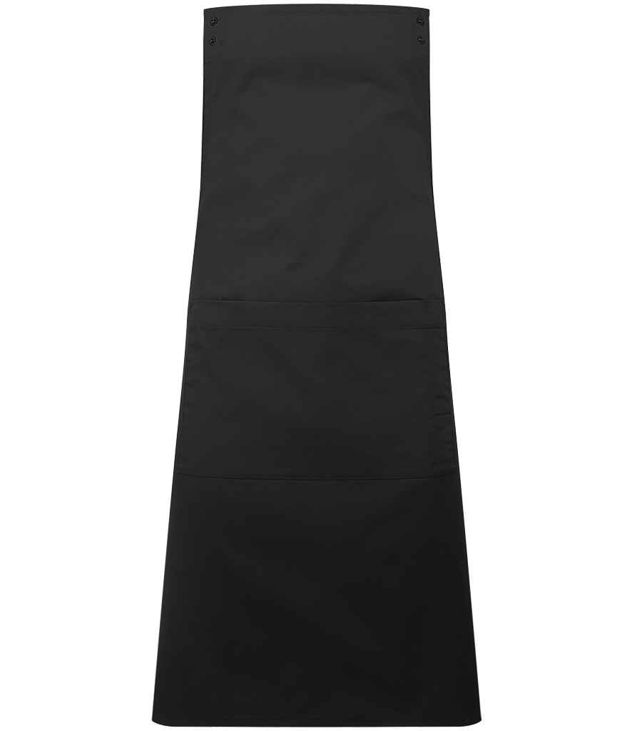 Premier PR190 Black Front - Apron Ready to be Embroidered and Printed by Custard Workwear - Cheap Personalised and Customised Workwear in Nottinghamshire, Derbyshire and Leicestershire