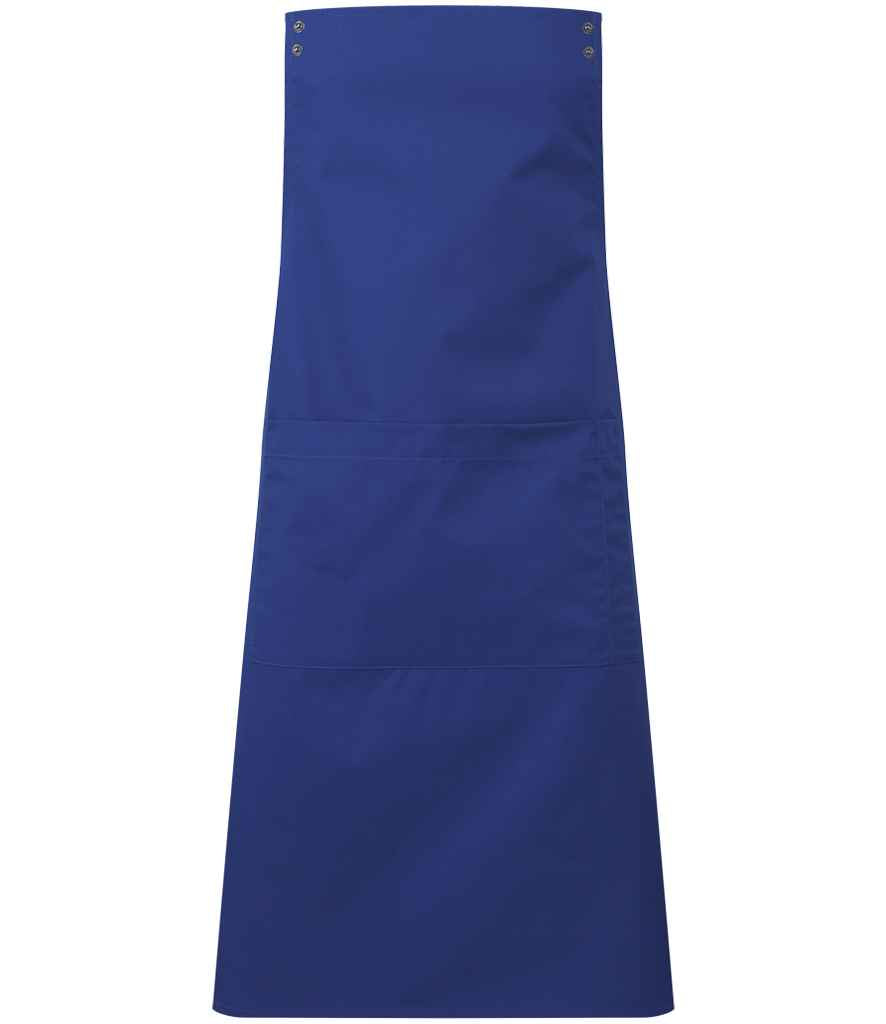 Premier PR190 Royal Blue Front - Apron Ready to be Embroidered and Printed by Custard Workwear - Cheap Personalised and Customised Workwear in Nottinghamshire, Derbyshire and Leicestershire
