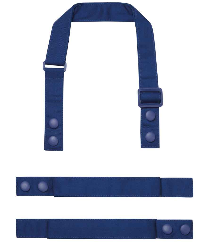 Premier PR191 Royal Blue Front - Apron Ready to be by Custard Workwear - Cheap Personalised and Customised Workwear in Nottinghamshire, Derbyshire and Leicestershire