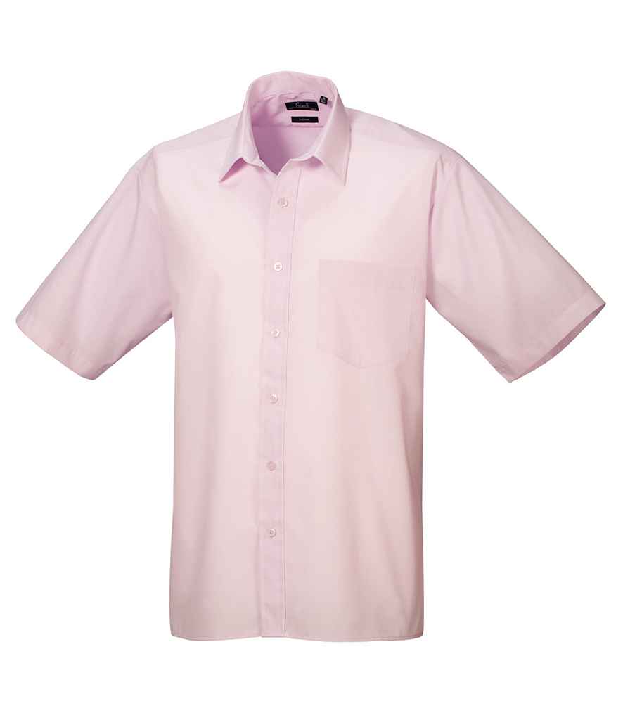 Premier PR202 Pink Front - Men's Shirt Ready to be Embroidered and Printed by Custard Workwear - Cheap Personalised and Customised Workwear in Nottinghamshire, Derbyshire and Leicestershire
