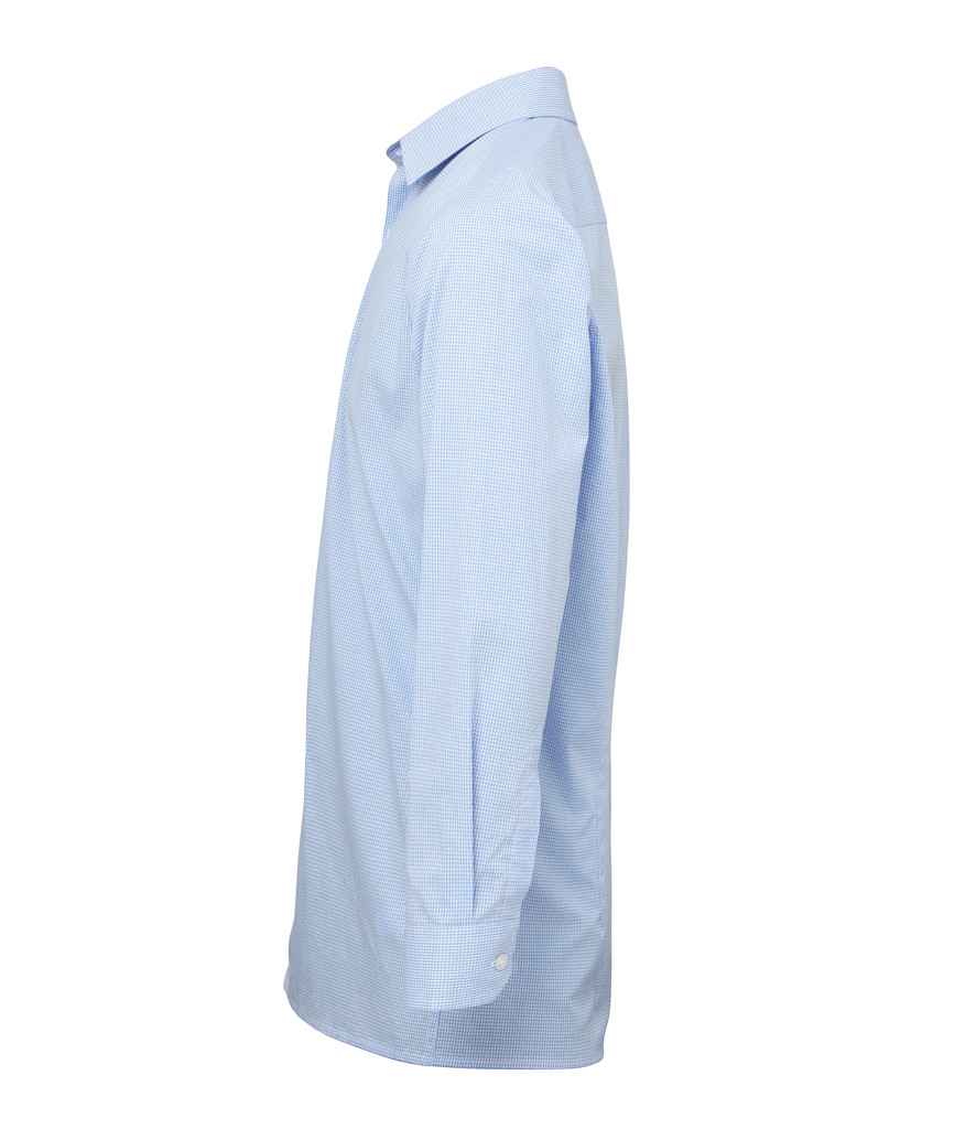 Premier PR220 Light Blue/White Left - Shirt Ready to be Embroidered and Printed by Custard Workwear - Cheap Personalised and Customised Workwear in Nottinghamshire, Derbyshire and Leicestershire