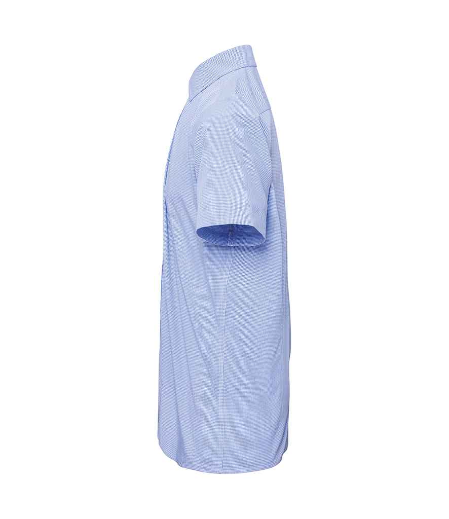 Premier PR221 Light Blue/White Left - Shirt Ready to be Embroidered and Printed by Custard Workwear - Cheap Personalised and Customised Workwear in Nottinghamshire, Derbyshire and Leicestershire