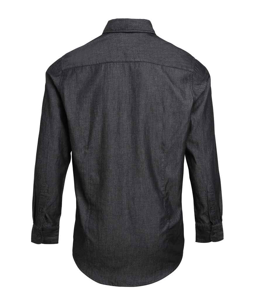 Premier PR222 Black Denim Back - Shirt Ready to be Embroidered and Printed by Custard Workwear - Cheap Personalised and Customised Workwear in Nottinghamshire, Derbyshire and Leicestershire