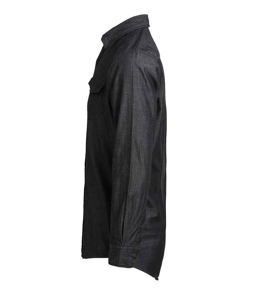 Premier PR222 Black Denim Left - Shirt Ready to be Embroidered and Printed by Custard Workwear - Cheap Personalised and Customised Workwear in Nottinghamshire, Derbyshire and Leicestershire