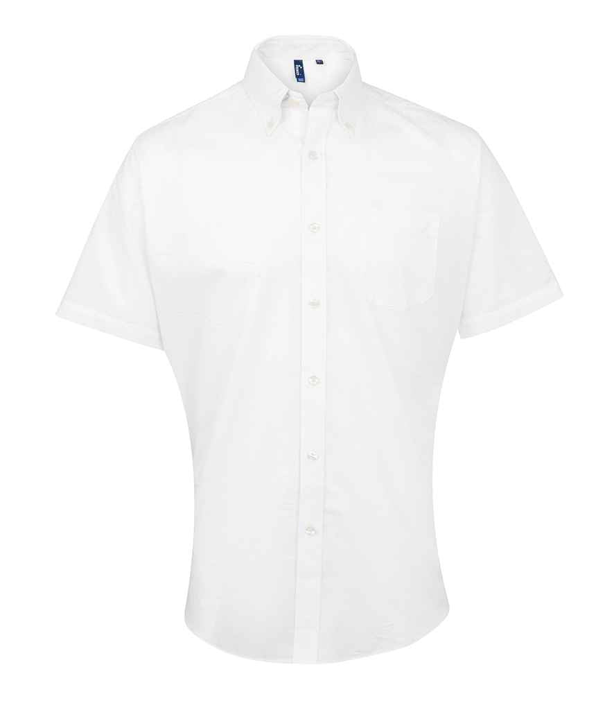 Premier PR236 White Front - Men's Shirt Ready to be Embroidered and Printed by Custard Workwear - Cheap Personalised and Customised Workwear in Nottinghamshire, Derbyshire and Leicestershire