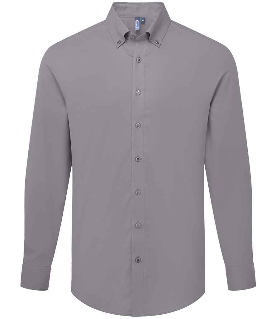 Premier PR284 Steel Front - Men's Shirt Ready to be Embroidered and Printed by Custard Workwear - Cheap Personalised and Customised Workwear in Nottinghamshire, Derbyshire and Leicestershire