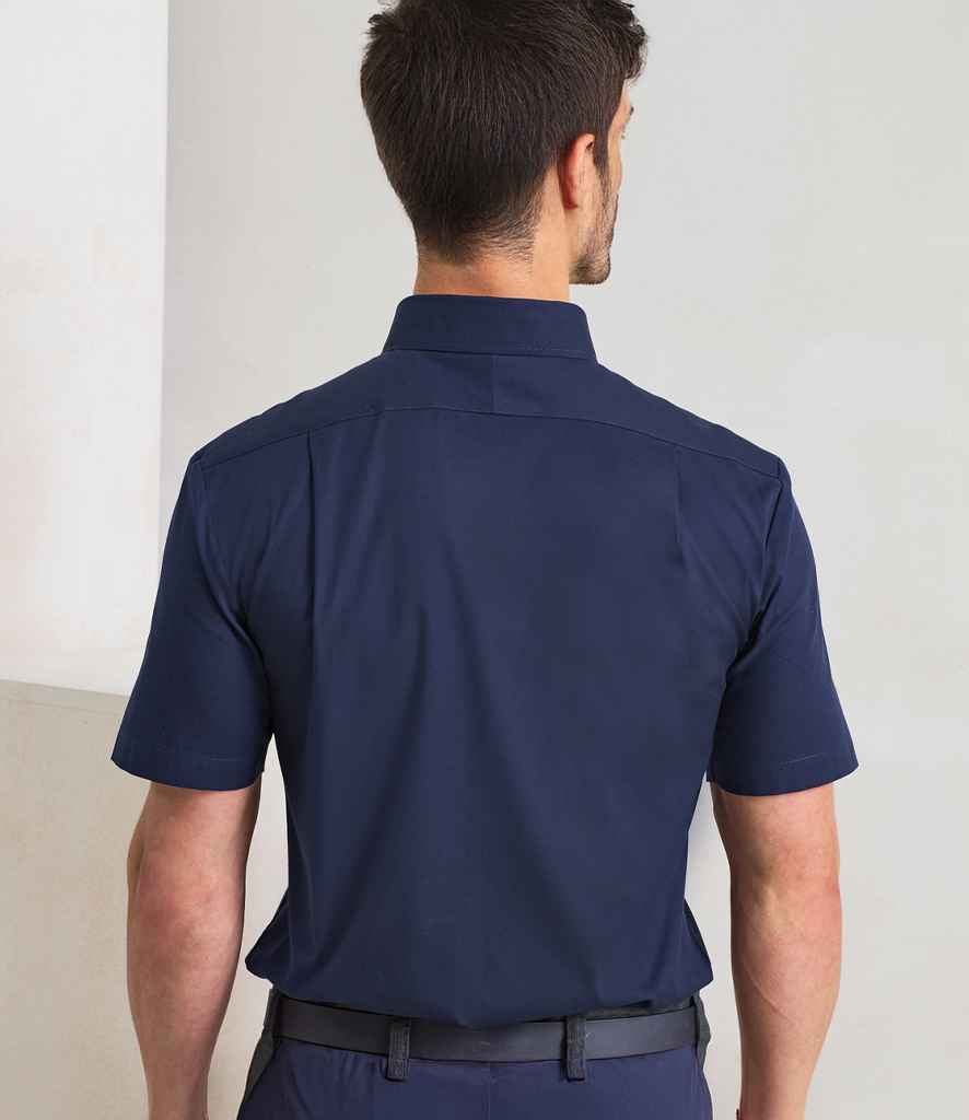 Premier PR286 Navy Model - Shirt Ready to be Embroidered and Printed by Custard Workwear - Cheap Personalised and Customised Workwear in Nottinghamshire, Derbyshire and Leicestershire
