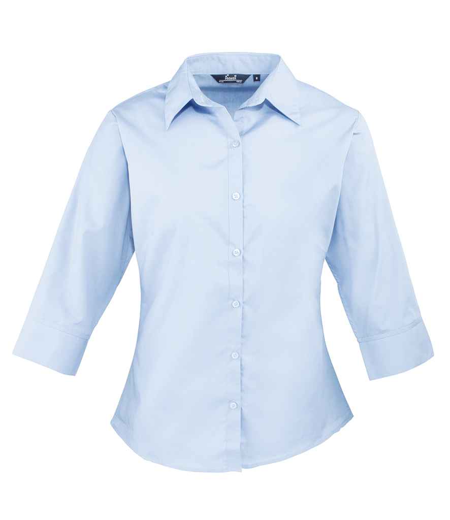 Premier PR305 Light Blue Front - Shirt Ready to be Embroidered and Printed by Custard Workwear - Cheap Personalised and Customised Workwear in Nottinghamshire, Derbyshire and Leicestershire