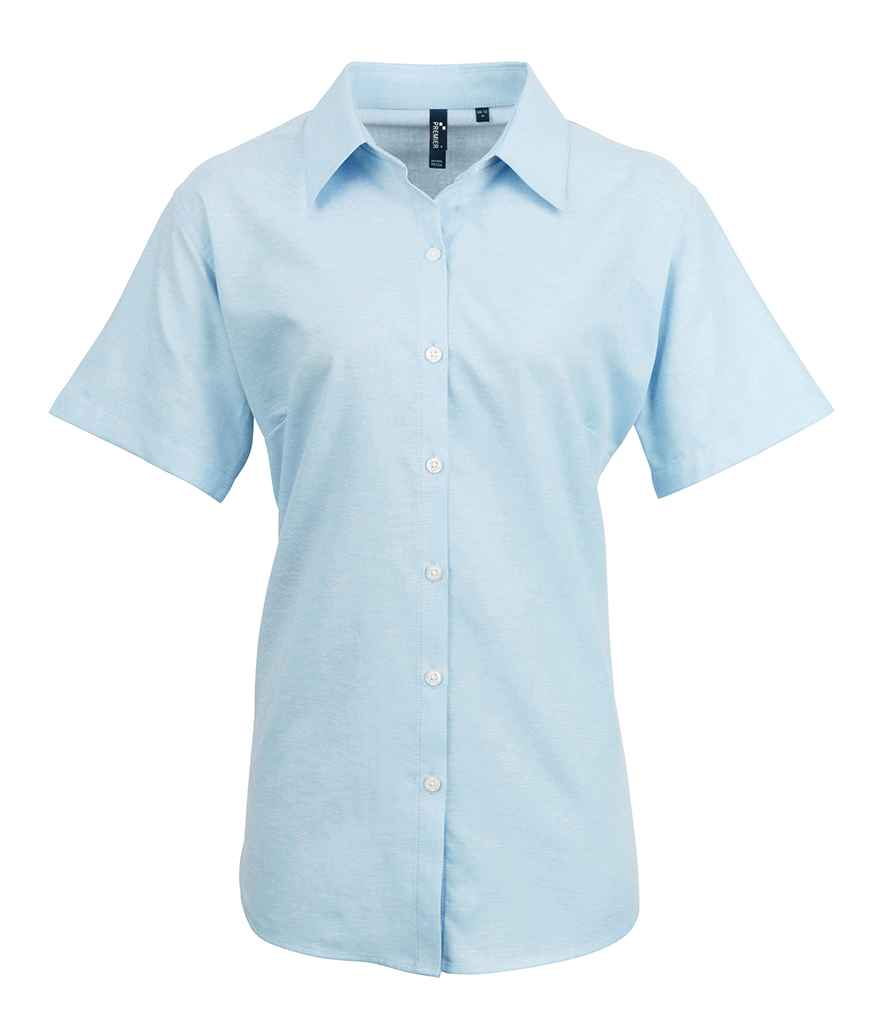 Premier PR336 Light Blue Front - Shirt Ready to be Embroidered and Printed by Custard Workwear - Cheap Personalised and Customised Workwear in Nottinghamshire, Derbyshire and Leicestershire