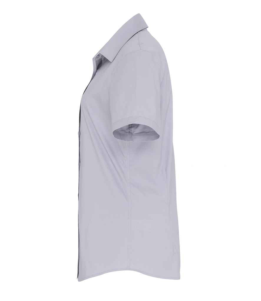 Premier PR346 Silver Left - Shirt Ready to be Embroidered and Printed by Custard Workwear - Cheap Personalised and Customised Workwear in Nottinghamshire, Derbyshire and Leicestershire