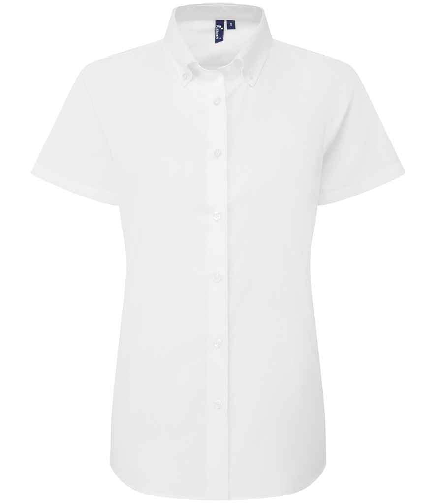 Premier PR386 White Front - Shirt Ready to be Embroidered and Printed by Custard Workwear - Cheap Personalised and Customised Workwear in Nottinghamshire, Derbyshire and Leicestershire