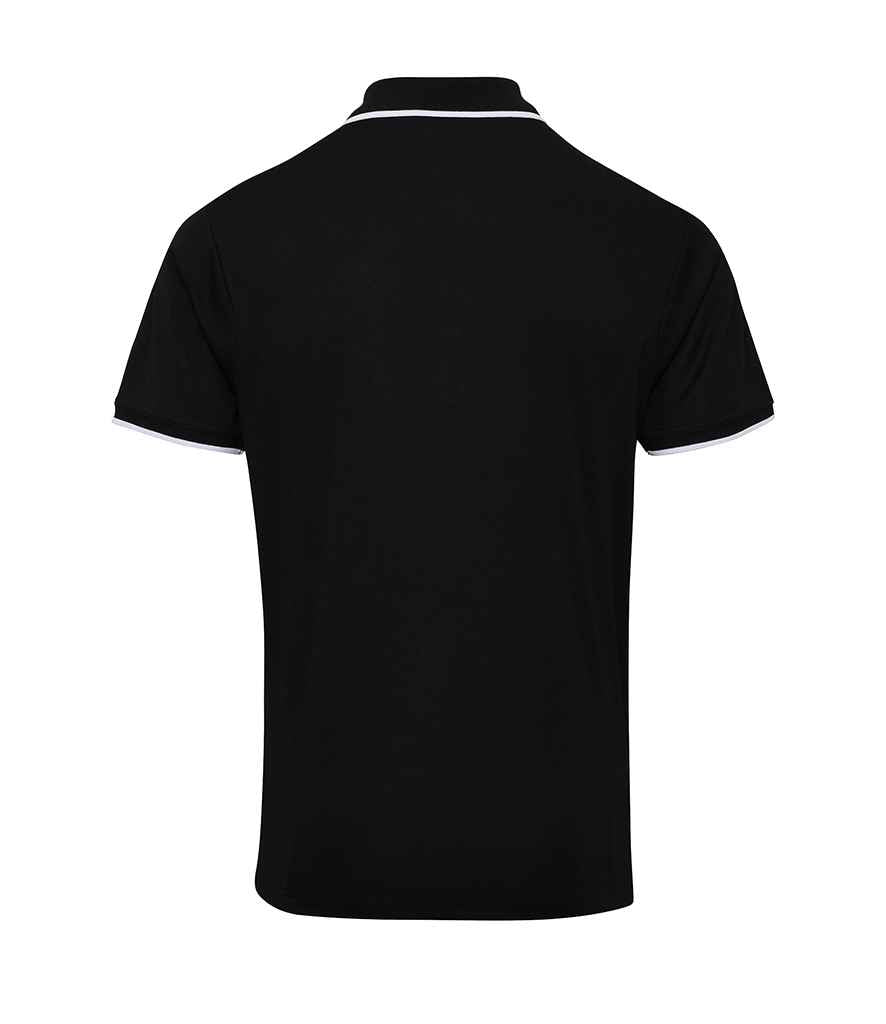 Premier PR618 Black/White Back - Polo Ready to be Printed by Custard Workwear - Cheap Personalised and Customised Workwear in Nottinghamshire, Derbyshire and Leicestershire