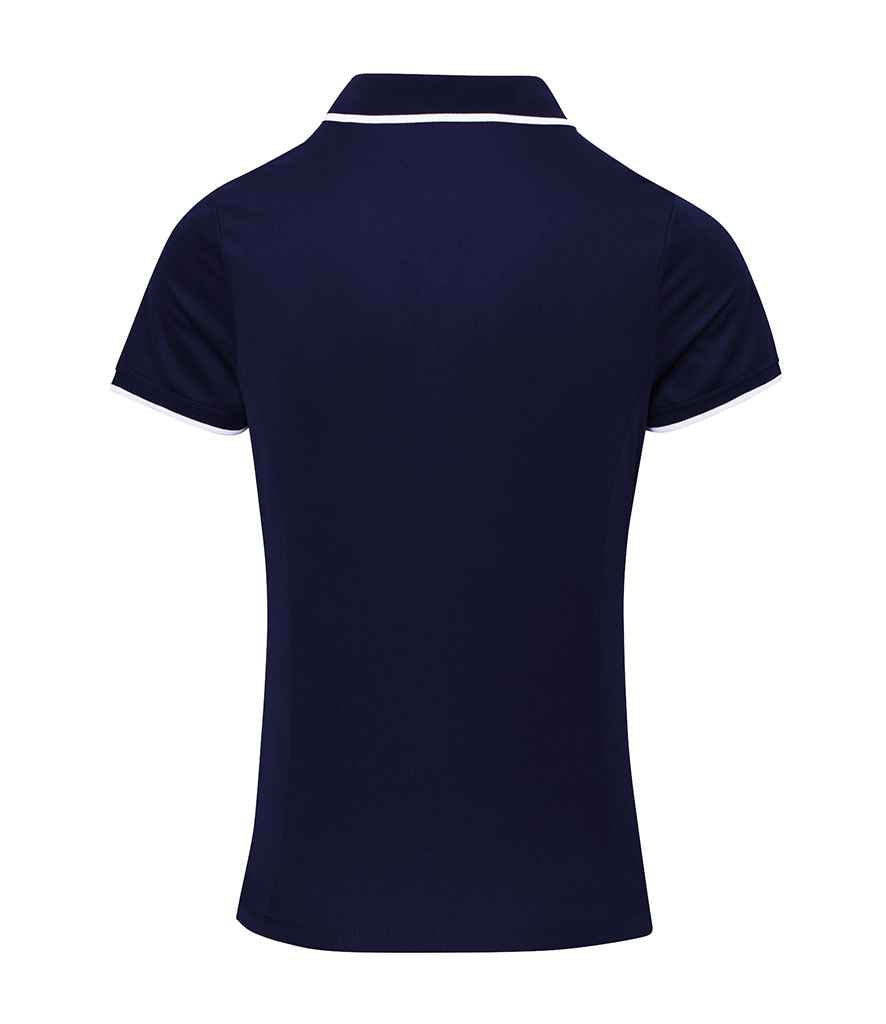 Premier PR619 Navy/White Back - Polo Ready to be Printed by Custard Workwear - Cheap Personalised and Customised Workwear in Nottinghamshire, Derbyshire and Leicestershire