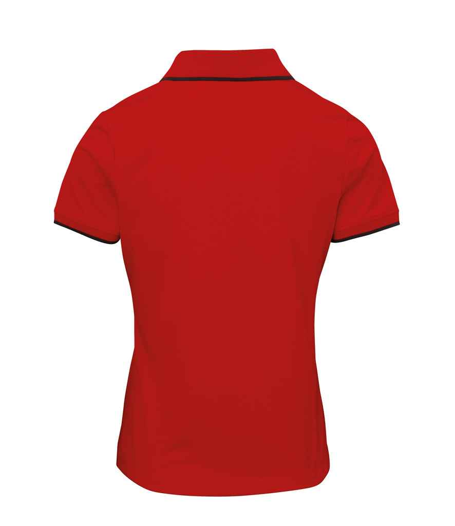 Premier PR619 Red/Black Back - Polo Ready to be Printed by Custard Workwear - Cheap Personalised and Customised Workwear in Nottinghamshire, Derbyshire and Leicestershire
