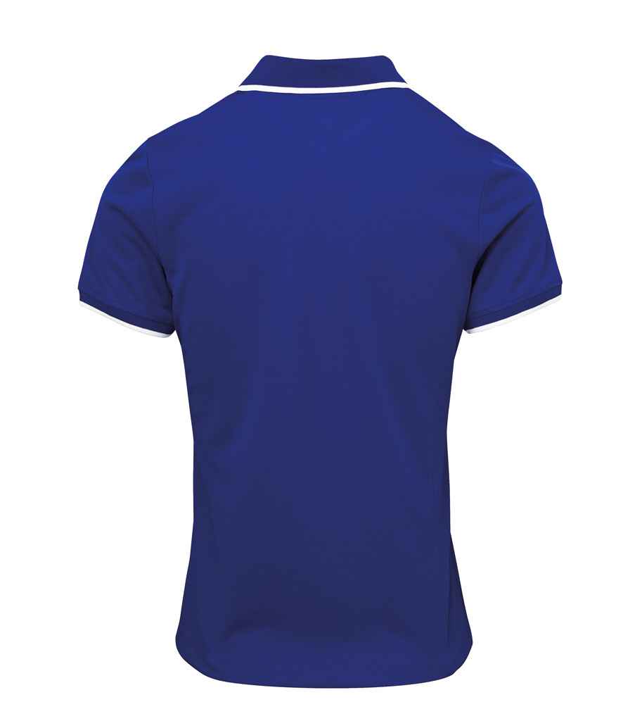 Premier PR619 Royal Blue/White Back - Polo Ready to be Printed by Custard Workwear - Cheap Personalised and Customised Workwear in Nottinghamshire, Derbyshire and Leicestershire