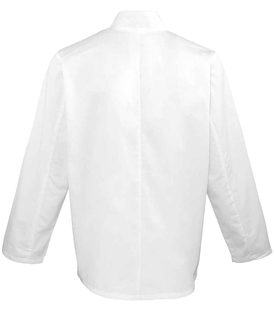 Premier PR657 White Back - Tunic Ready to be Embroidered and Printed by Custard Workwear - Cheap Personalised and Customised Workwear in Nottinghamshire, Derbyshire and Leicestershire