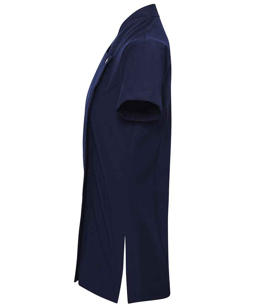 Premier PR683 Navy Left - Tunic Ready to be Embroidered and Printed by Custard Workwear - Cheap Personalised and Customised Workwear in Nottinghamshire, Derbyshire and Leicestershire