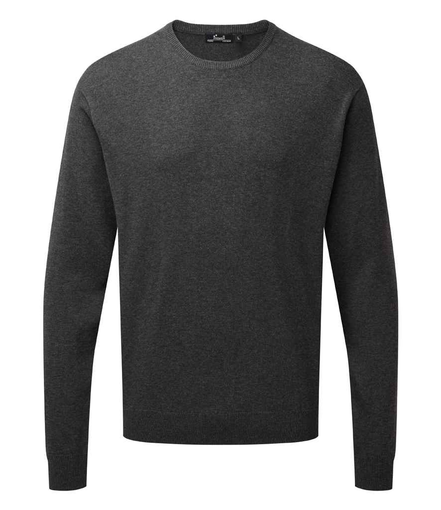 Premier PR692 Charcoal Front - Knitted Jumper Ready to be Embroidered by Custard Workwear - Cheap Personalised and Customised Workwear in Nottinghamshire, Derbyshire and Leicestershire