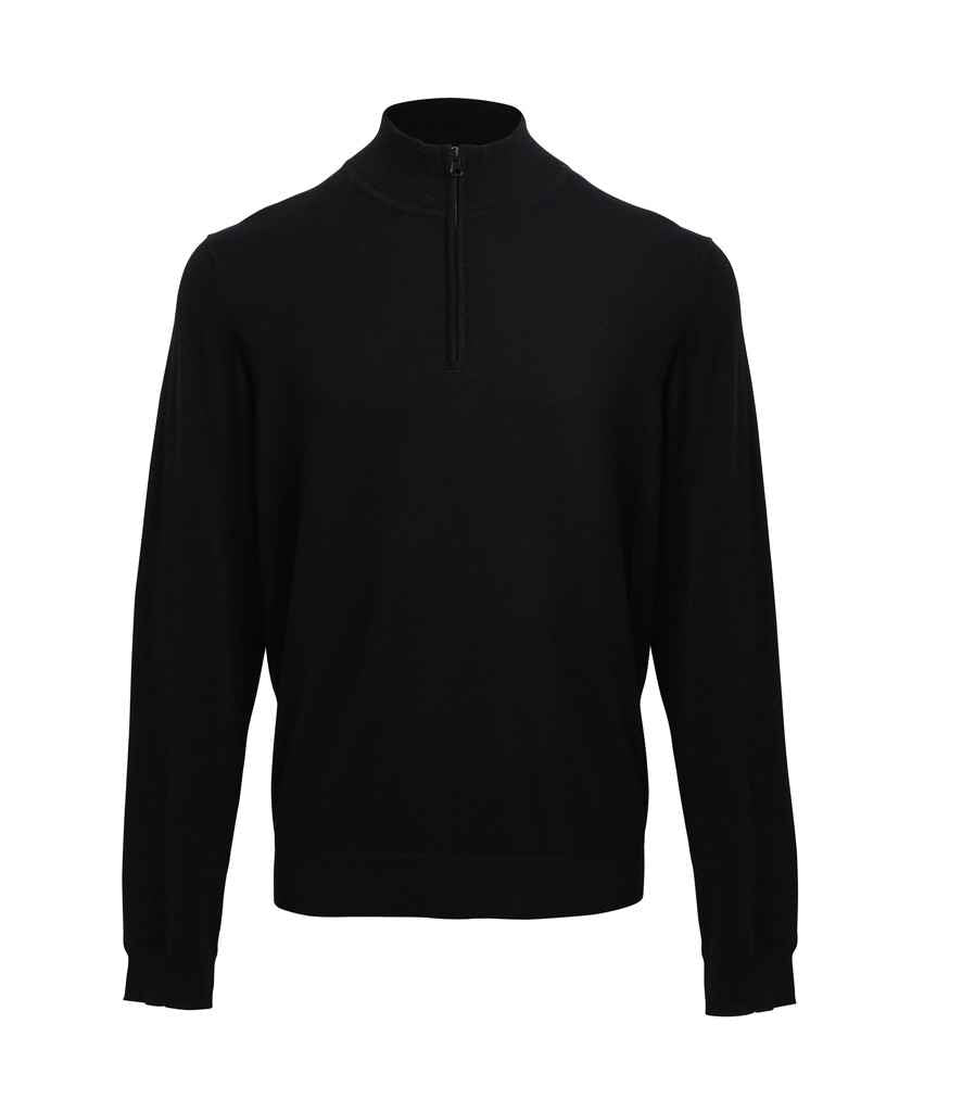 Premier PR695 Black Front - Jumper Ready to be Embroidered by Custard Workwear - Cheap Personalised and Customised Workwear in Nottinghamshire, Derbyshire and Leicestershire