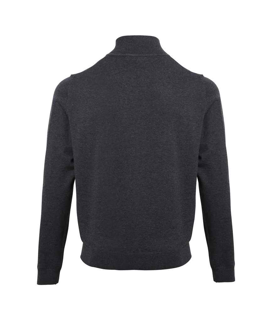 Premier PR695 Charcoal Back - Jumper Ready to be Embroidered by Custard Workwear - Cheap Personalised and Customised Workwear in Nottinghamshire, Derbyshire and Leicestershire