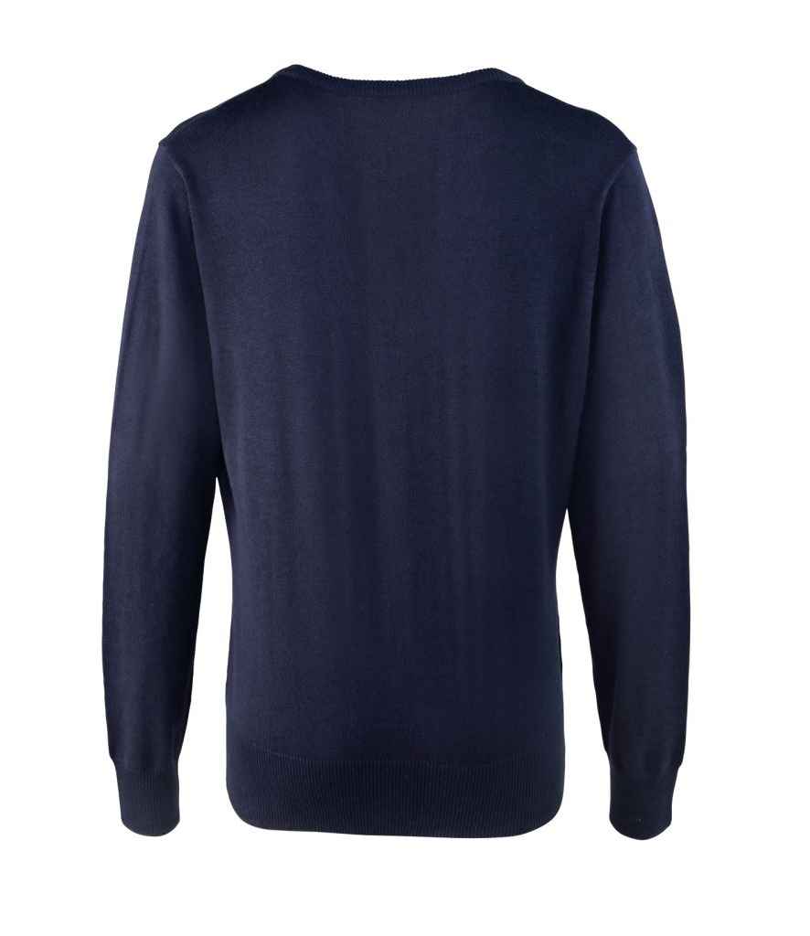 Premier PR696 Navy Back - Jumper Ready to be Embroidered by Custard Workwear - Cheap Personalised and Customised Workwear in Nottinghamshire, Derbyshire and Leicestershire
