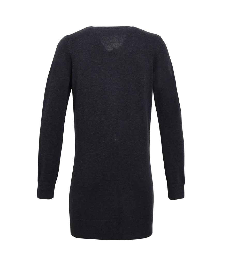 Premier PR698 Charcoal Back - Cardigan Ready to be Embroidered by Custard Workwear - Cheap Personalised and Customised Workwear in Nottinghamshire, Derbyshire and Leicestershire