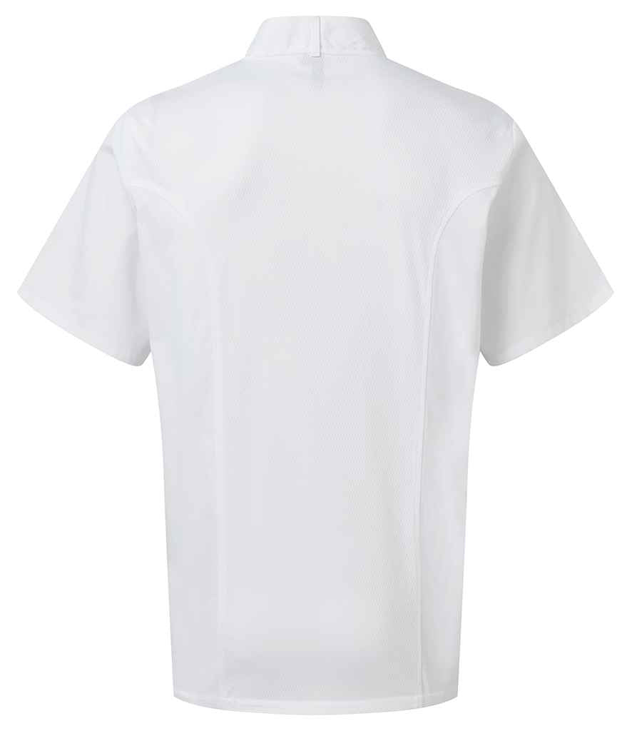 Premier PR902 White Back - Tunic Ready to be Embroidered and Printed by Custard Workwear - Cheap Personalised and Customised Workwear in Nottinghamshire, Derbyshire and Leicestershire