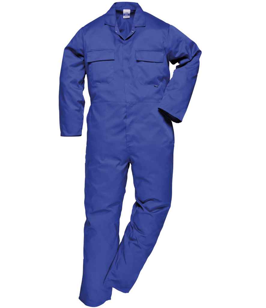 Portwest PW200 Royal Blue Front -  Ready to be Embroidered and Printed by Custard Workwear - Cheap Personalised and Customised Workwear in Nottinghamshire, Derbyshire and Leicestershire