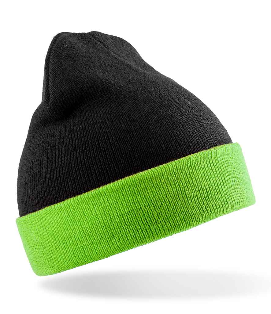 Result RC930 Black/Lime Green Front -  Ready to be Embroidered by Custard Workwear - Cheap Personalised and Customised Workwear in Nottinghamshire, Derbyshire and Leicestershire