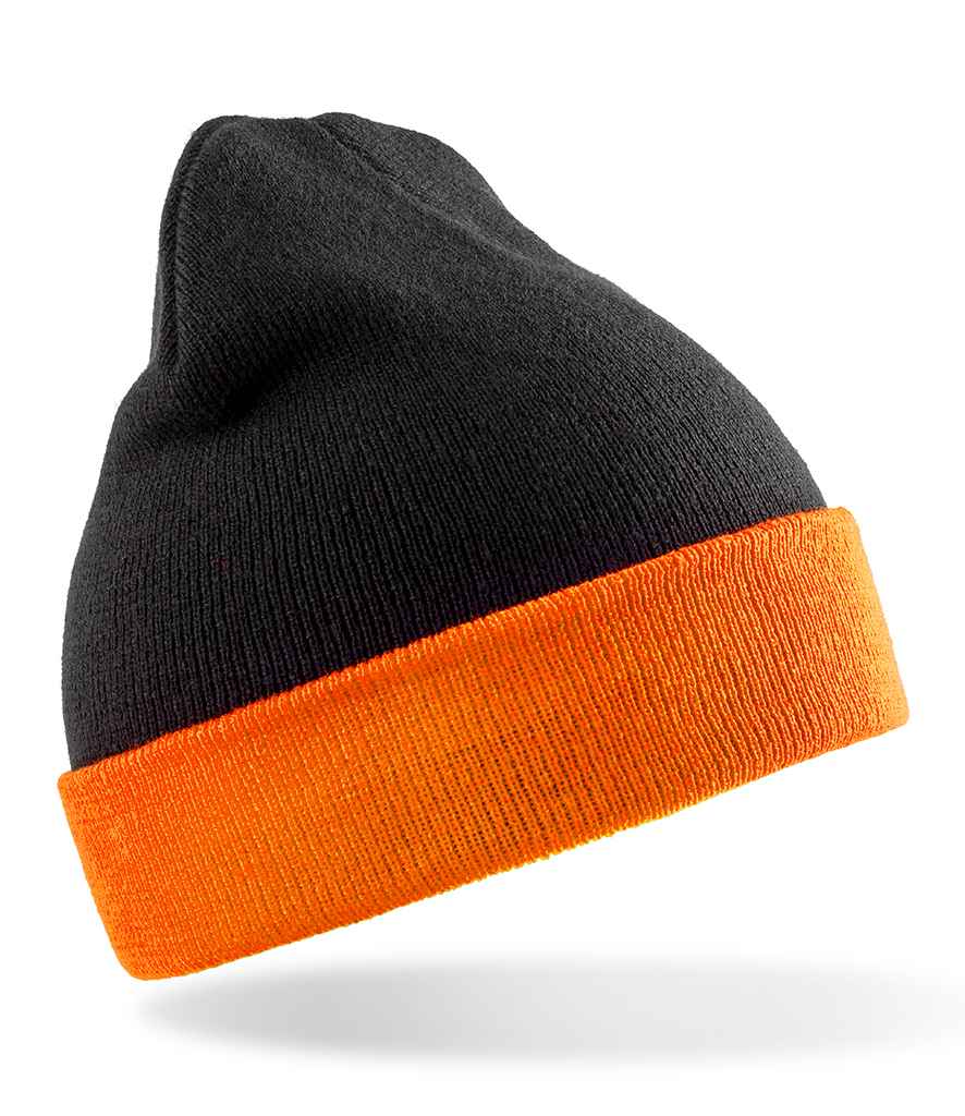 Result RC930 Black/Orange Front -  Ready to be Embroidered by Custard Workwear - Cheap Personalised and Customised Workwear in Nottinghamshire, Derbyshire and Leicestershire